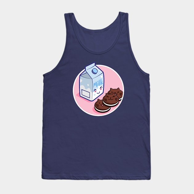 Cute Milk Cookies and Cream Tank Top by Hixon House